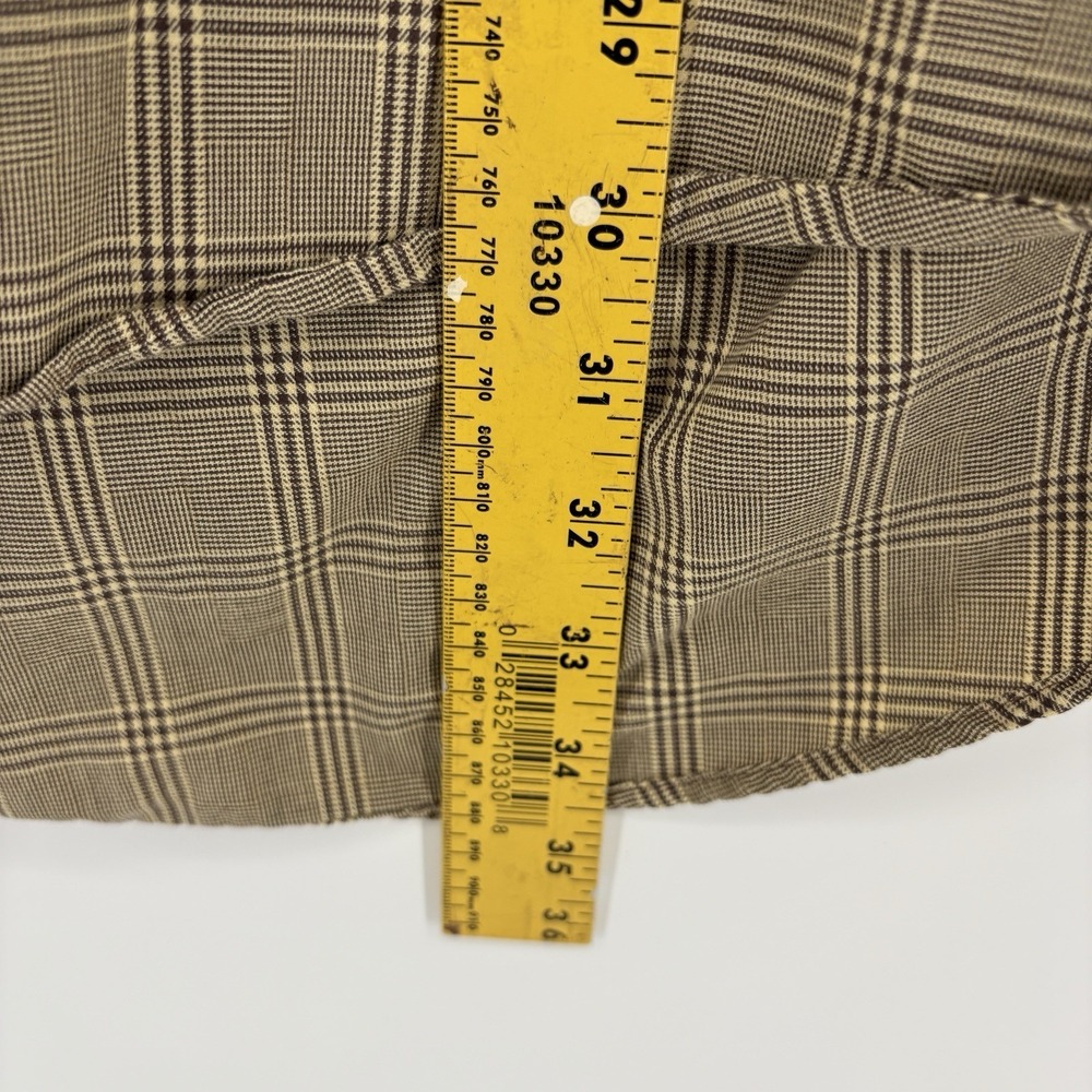 T.HARRIS, LONDON, Men's XXL Tan Plaid Button Down Long Sleeve Shirt - Picture 5 of 6